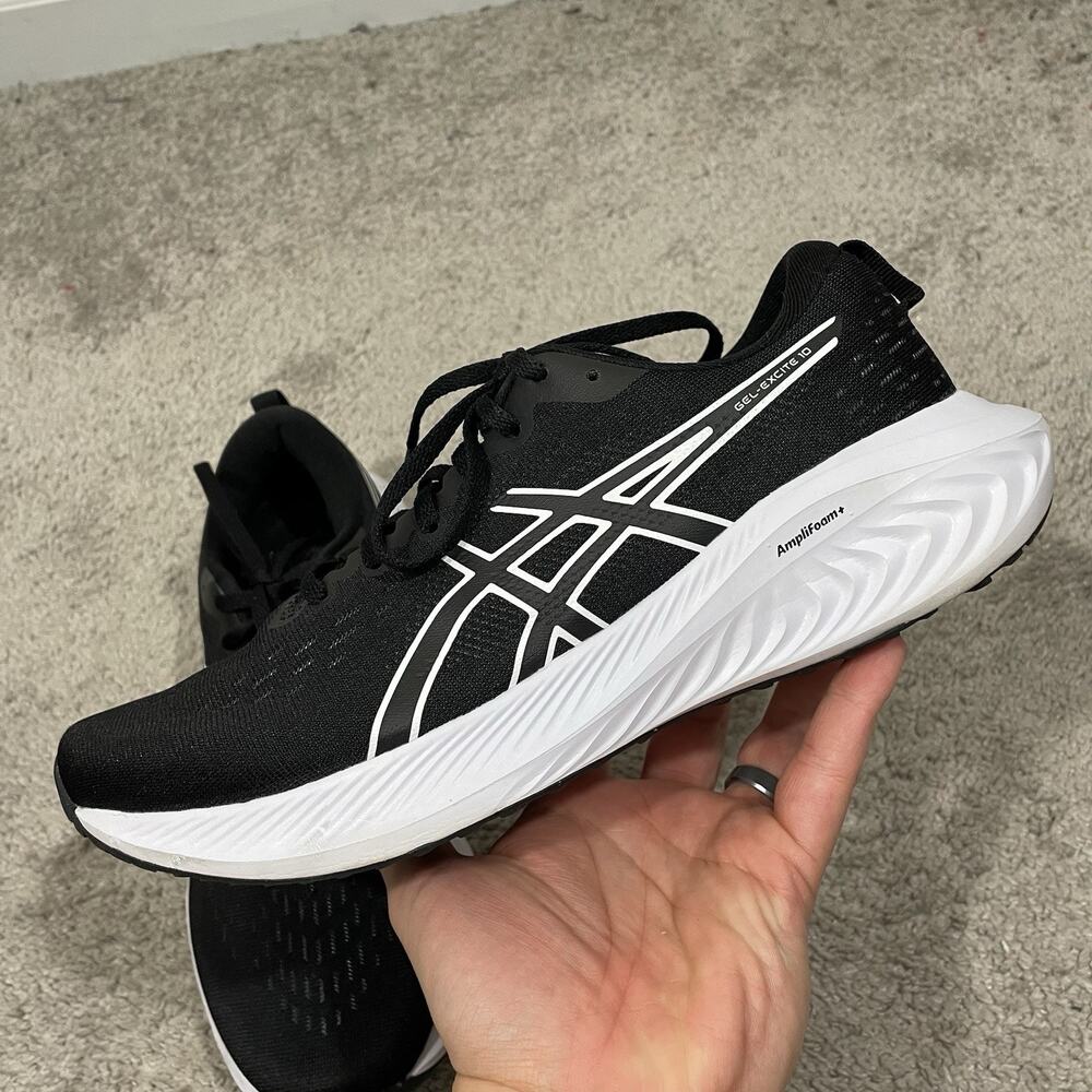 ASICS GEL-Excite 10 Running Shoes Womens Size 9.5 Black White Cushioned Sneakers - Picture 4 of 10